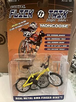 Vintage 1999 Flick Trix Finger Bikes Mongoose Yellow Californian Series 1 New • $24.99