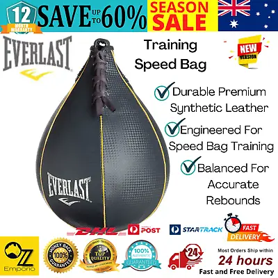Everlast Everhide Home/Gym Training Boxing Punch 23x15cm Speed Ball Bag Grey NEW • $52.97