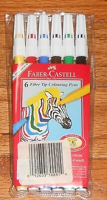 Faber-castell Fibre Tip C0louring Pens - Mixed Colors - Set Of 6 • $2.99