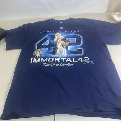 Mariano Rivera IMMORTAL 42  York Yankees Men's  Sandman  T-Shirt Size L 1 • $19.99