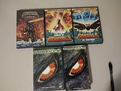 VTG Godzilla Movie Lot 4dvd W. A 1VHS- Godzilla Vs Mothra Mechagodzilla 2000 • $25