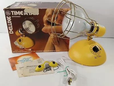 Vintage 1987 General Electric Deluxe Time A Tan Sun Lamp W/ Bulb Tested 😎  • $78.99