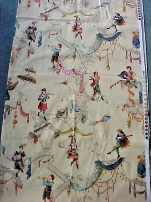 Kaufmann Fabric Medieval Musical Gentlemen 54  X 100  Length Medium Weight USA • $55.96