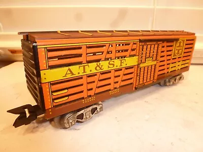 Clean Marx O-Gauge Train #13549 ATSF 8-Wheel Scale Stock Car Ex.+ • $27