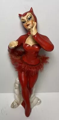 Vintage Enesco/Sonsco Red Devil Ballerina Figurine Cracked/Repaired Arm See Pics • $125