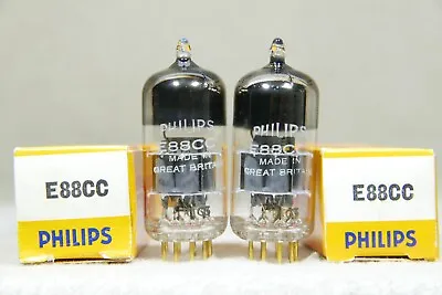 NOS/NIB Matched Pair Mullard 6922/E88CC Disc Getter England Gold Pin 1971 • $295