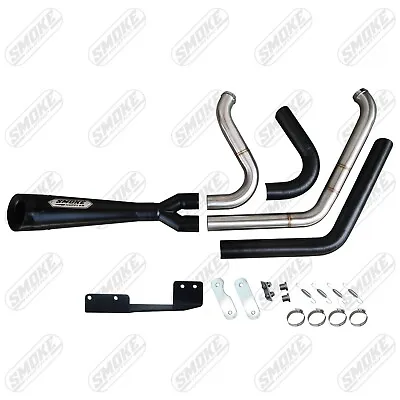 2 Into 1 Full Length Exhaust Pipe For Harley M8 Touring Road Glide 2001-2017 • $400