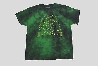 Harry Potter Mens Slytherin Ambition Cunning Pride Tie Dye Shirt New S-XL • $9.99