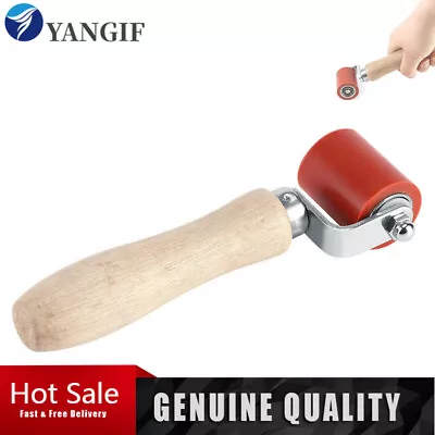 40mm Silicone Seam Roller Hand Pressure Roller Welding Tool W/ Wooden Handle • £13.95