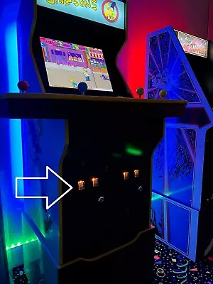 Arcade1up LED Kit For New Coin Doors! Simpsons Arcade Yellow LEDs! Free Shipping • $25