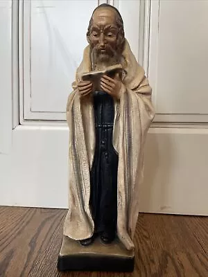 $70 • Buy Vintage Chalkware Rabbi Caiaphas Judicia 13.5”