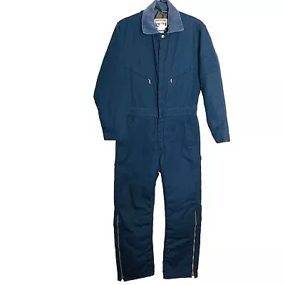 Vintage Berco Coveralls Mens S 36-38 Navy Quilted Insulated Duck Made In USA • $49.97