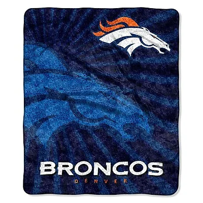 NFL Denver Broncos 100% Super Soft Sherpa Throw Blanket Large 50  X 60  • $43.07