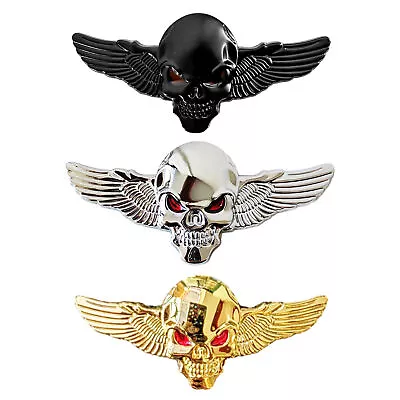 Angel Wings Car Decal 3D Metal Skeleton Car Emblem Decoration Sticker Alloy • $8.64