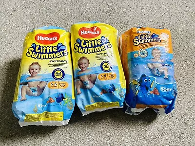 Huggies Little Swimmers Nappies Size 5-6 Pack Of Three 8x9x10 Total 27 Nappies • £11