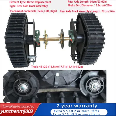 ATV Rear Wheel Buggy Snow Tracks Sand Snowmobile Tracked Vehicle Track Assemly! • $265