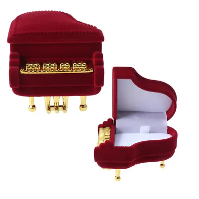 Piano Ring Box Earring Pendant Jewelry Storage Case Gift Case • £7.35