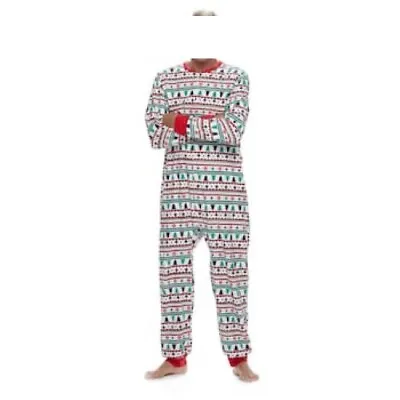Men's Fairisle Microfleece One-Piece Pajamas - LARGE - NWT • $13.99