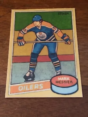 Hockey Art Card Print Of Mark Messier Rookie • $4