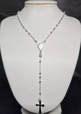 24  Sterling Silver Rosary Necklace From Italy! • $16.99