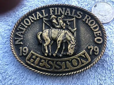 Vintage 1979 Heston National Finals Rodeo Belt Buckle • $17.50