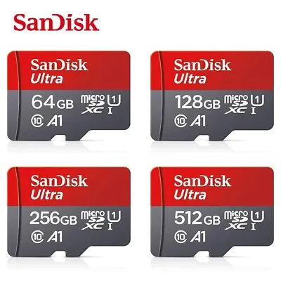 Sandisk Microsd 128GB 32GB 64GB 256GB 512GB TF Flash Card Memory Card Class 10 • $11.49