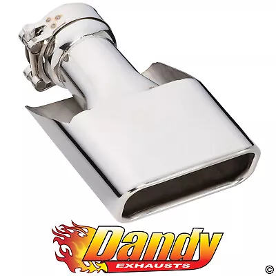 Exhaust Tip Rolled In Angle Cut 2.5 Inch Inlet 304 Stainless Steel XA XB • $66