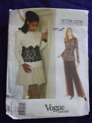 Uncut Vogue #1490 Designervictor Costa Sz 6-8-10 Outfits   Sewing Pattern • $12.99