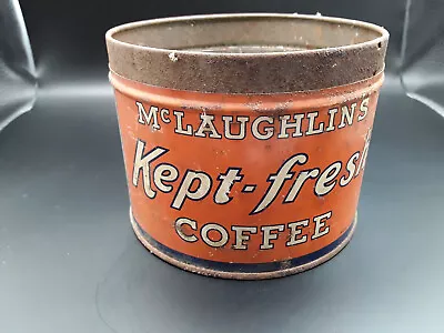 Vintage McLaughlin's Kept-Fresh Coffee Tin Can 1 Lb. Size • $5.95