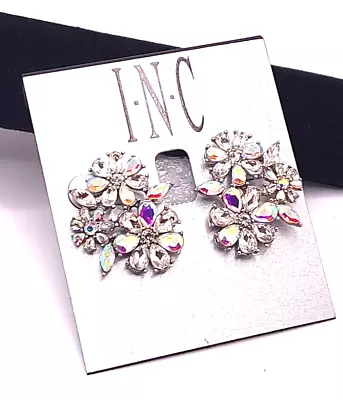 INC International  Concept Gold Tone Multicolor Crystal Stud Flower Earring • $10.50