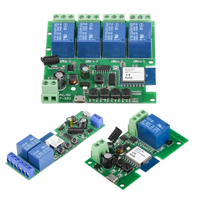 £7.40 • Buy USB 5V/DC7-32V 1/2/4 Channel WIFI Remote Control Relay Switch Module APP 433MHZ