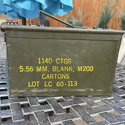 Metal Ammo Can – Military Surplus Steel Box SCF 1140 CTGS 5.56 MM M200 • $20