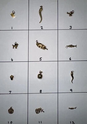 £50 • Buy 9ct Pre Owned Gold Charms
