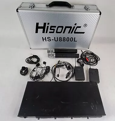 Hisonic HSU-8900 UHF Receiver W/ HS-U8800L Wireless Microphone 4 Channel Radio • $19.63