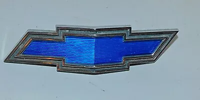 Vintage Chevrolet Front Vehicle Chrome & Blue Glass Emblem • $19.99