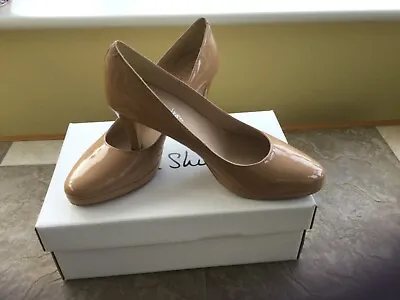Brand New…jane Shilton…3.25” Heel…nude Patent Leather Shoes….size Uk 6 Eu 39 • £7.50