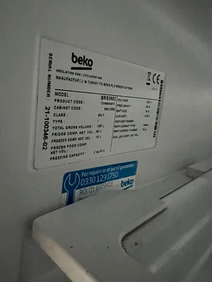 £170 • Buy Beko BRS3682 Integrated Under Counter Fridge With 4* Ice Box