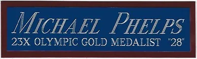 MICHAEL PHELPS USA NAMEPLATE For AUTOGRAPHED Signed PHOTO-GOLD MEDAL-TRUNKS-BOOK • $9.99