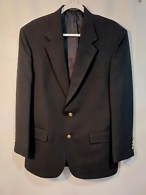 Wimbledon Gold Button Sport Coat Blazer Jacket Mens Black See Measurements  • $44.44