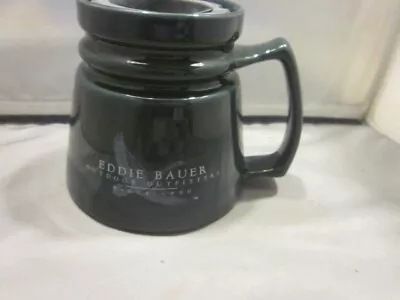 EDDIE BAUER Outdoor Outfitters Dark Green Coffee Mug W/ Nonskid Bottom And Lid • $25