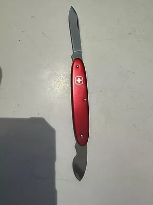 Wenger Delemont Patriot Smooth Red Alox 2 Blade Knife EXCELLENT! Retired! • $29.99