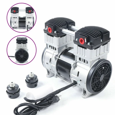 $231.80 • Buy 7CFM Silent Air Pump Compressor Head Small Air Mute Oilless Vacuum Pump 1100W US