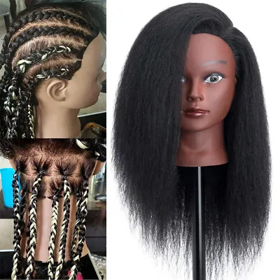 100% Real Human Hair Mannequin Head Practice Styling Training Manikin Doll+Stand • $39.99