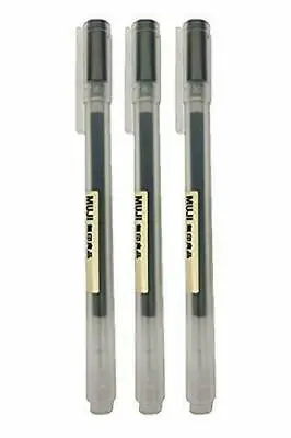 Muji Black  0.38mm Ballpoint Pens New Made In Japan    3 Pens  • $12.29