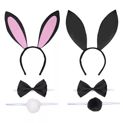  Hair Kit Rabbit Costume Accessory Halloween Bunny Ears And Tail Child Girl • £11.99