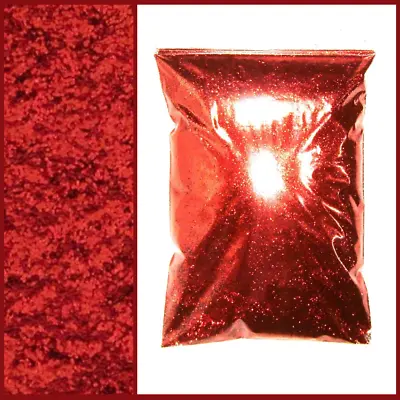 1 Lb (454g) .015  Blaze Red Metal Flake - Custom Auto & Bike Bulk Paint Additive • $62.49