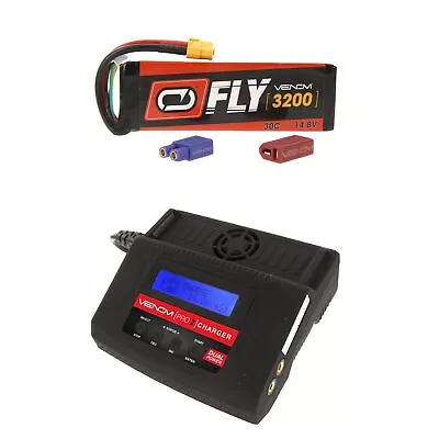 Venom Fly 30C 4S 3200mAh 14.8V LiPo Battery And Pro 2 Charger Combo • $136.98