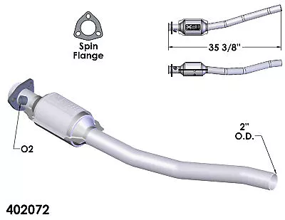 402072 Catalytic Converter Fits Fits: 1993 Volvo 240 Catalytic Converter • $161.54