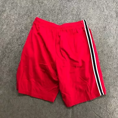 Lands End Direct Merchants Shorts Mens Size XL Red Cotton Knit W/ Side Stripes • $11.99