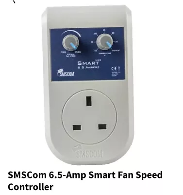 Smscom Mk2 Smart Single Fan Speed & Temp Controller Hydroponics • £25